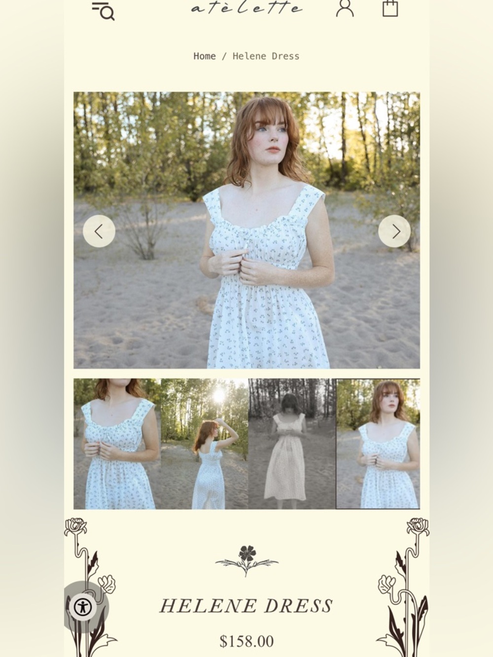 Atèlette Helene Dress - White Floral